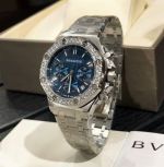 Audemars Piguet Lady 37mm Royal Oak Series Japan Quartz Movement Blue Dial Watch